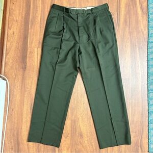 Zanieri Angelico 100% wool Italian olive green dress pants
